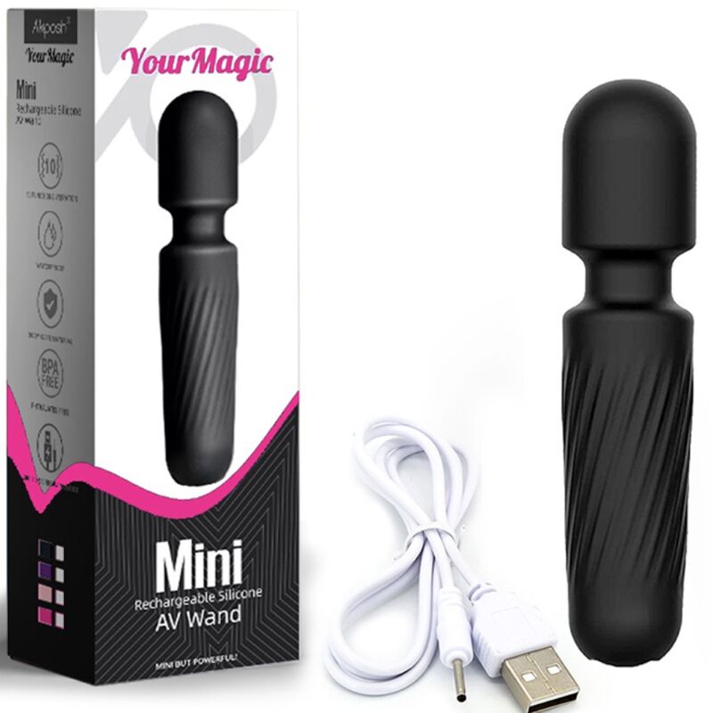 ARMONY - YOUR MAGIC MASSEUR & VIBRATEUR RECHARGEABLE 10 VIBRATIONS NOIR - 7eme ciel