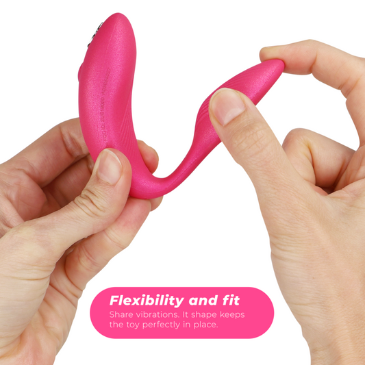 WE-VIBE - VIBRATEUR CHORUS POUR COUPLES AVEC COMMANDE DE SQUEEZE ROSE - 7eme ciel