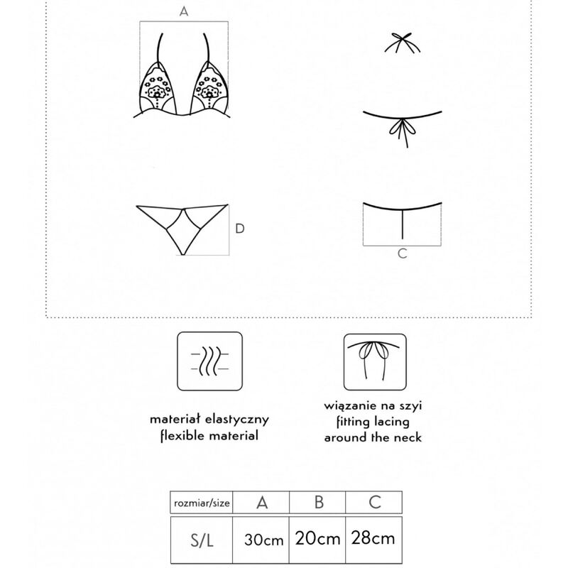 LIVCO CORSETTI FASHION - SOUTIEN-GORGE + STRING JIMENA LC 20216 NOIR TAILLE UNIQUE - 7eme ciel