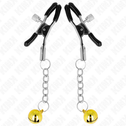 KINK - PINCES À METON PENDENTIF JINGLE BELL OR 6 CM - 7eme ciel