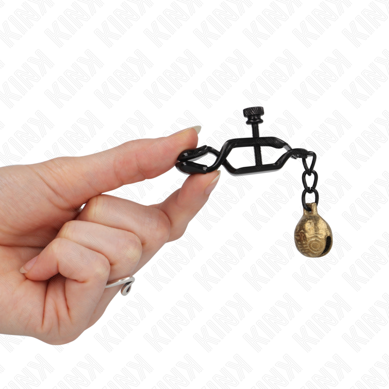 KINK - PINCES À METELONS STYLE CLOCHE NOIR 7 CM - 7eme ciel