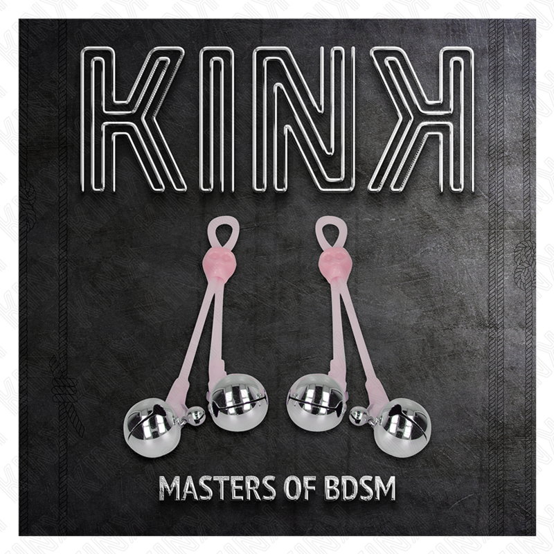KINK - PINCES À TÉLÉPIN LUMINEUSES CRÂNE AVEC ANNEAU CLOCHES RÉGLABLES ROSE / ARGENT - 7eme ciel
