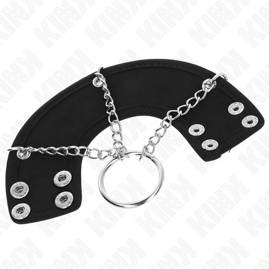 KINK - ANNEAU PÉNIS CHAÎNE 4 CM 7 CM MÉTAL AVEC CEINTURE EN CUIR - 7eme ciel