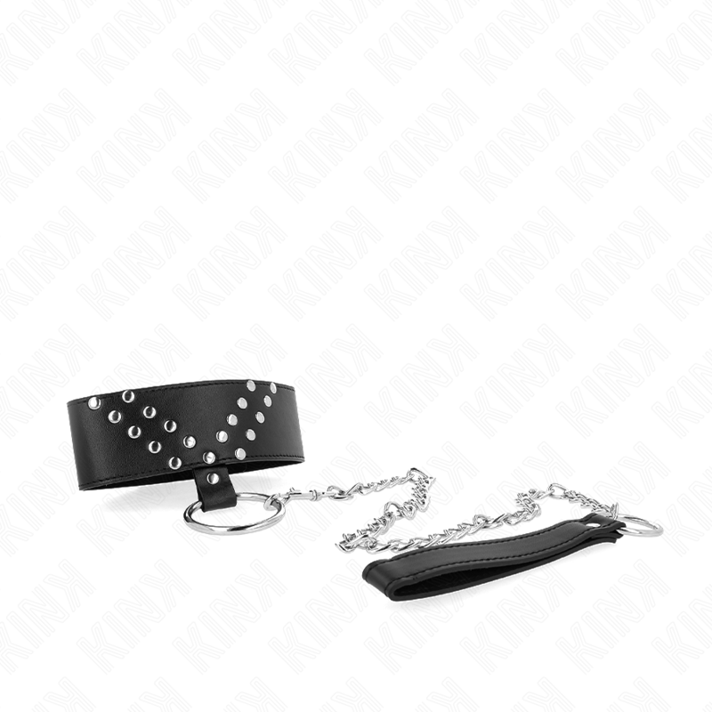 KINK - COLLIER AVEC CEINTURE 65 CM AVEC RIVET V RÉGLABLE 36-43 CM X 5 CM - 7eme ciel