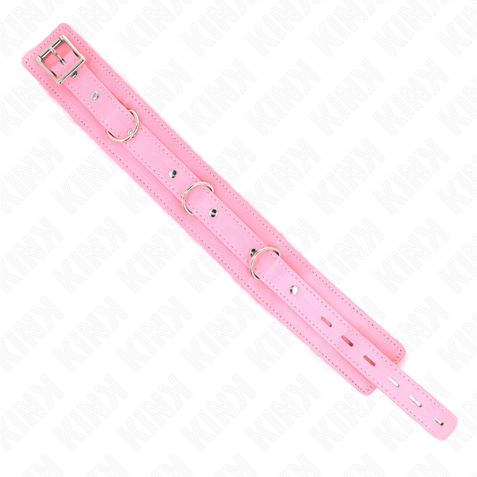 KINK - COLLIER AVEC LAISSE 65 CM AVEC RESTRICTIONS ROSE 36-42 CM X 5,5 CM