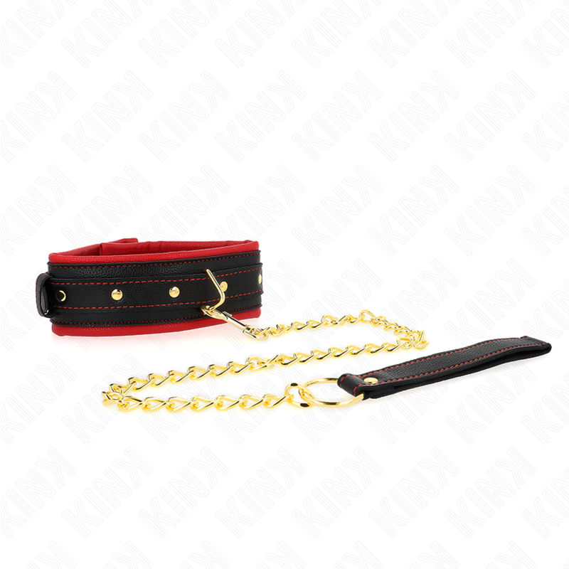 KINK - COLLIER AVEC LAISSE EN TISSU UNI AJUSTABLE 33-48 CM X 5,7 CM - 7eme ciel