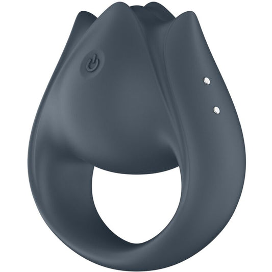 SATISFYER - PERFECT PAIR 2 MULTIVIBRATEUR 2 EN 1 ANNEAU PÉNIS ET STIMULATEUR DE DOIGTS GRIS