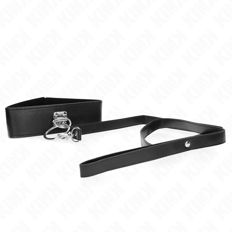 KINK - LAISSE CLOUTÉE 116 CM COLLIER AVEC SANGLE EN CUIR 50 X 5 CM - 7eme ciel