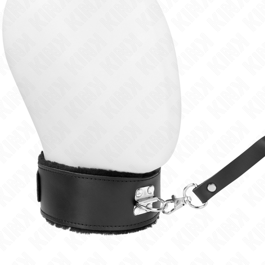 KINK - COLLIER AVEC CEINTURE 116 CM AVEC BRACELET EN CUIR NOIR AJUSTABLE 40-48 CM X 6 CM - 7eme ciel