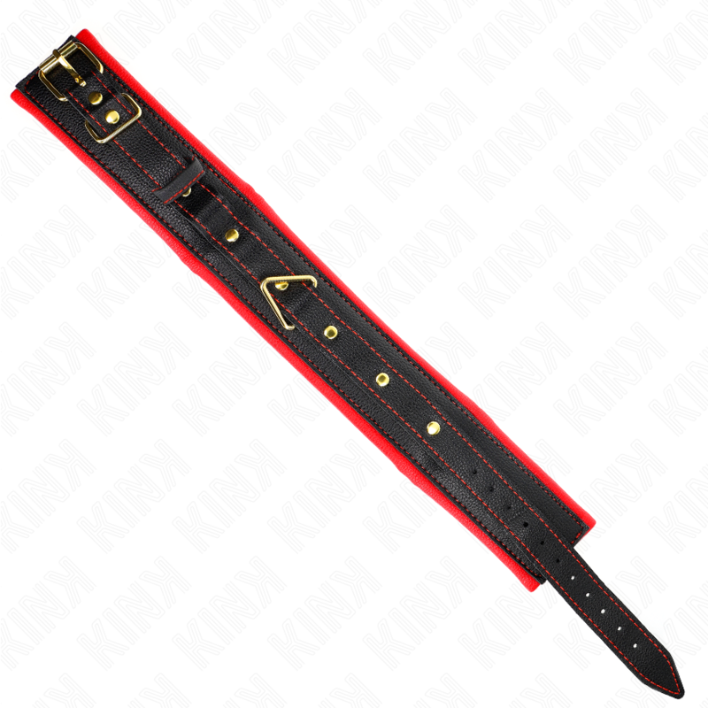 KINK - COLLIER AVEC BRACELET IMITATION CUIR ÉPONGE MODÈLE 2 RÉGLABLE 37-54 CM X 3 CM - 7eme ciel