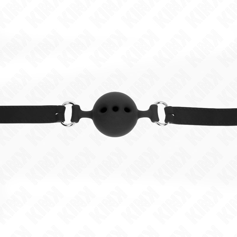 KINK - BÂTON ENTIEREMENT SILICONE 55 x 2 CM AVEC BOULE DE 5 CM TAILLE L NOIR AJUSTABLE 35-51 CM - 7eme ciel
