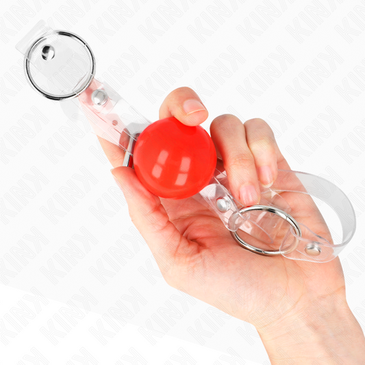 KINK - BALLE PVC TRANSPARENTE ROUGE 4 CM BAG AJUSTABLE - 7eme ciel