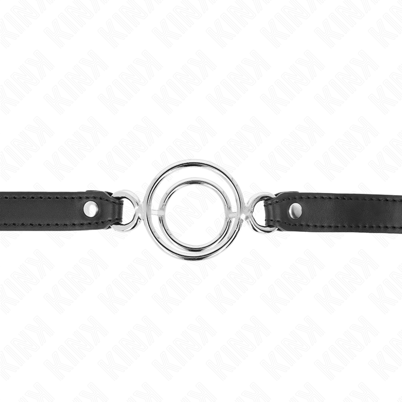 KINK - GAG AVEC PLUSIEURS O-RINGS 5 CM NOIR 63 X 2,5 CM - 7eme ciel