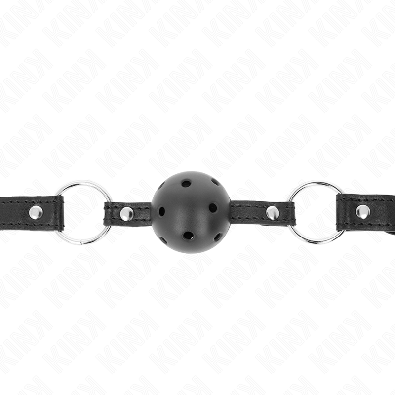 KINK - BOULE NOIRE CREUSE DURE 4,5 CM GAG MODÈLE 1 63,5 X 2 CM - 7eme ciel