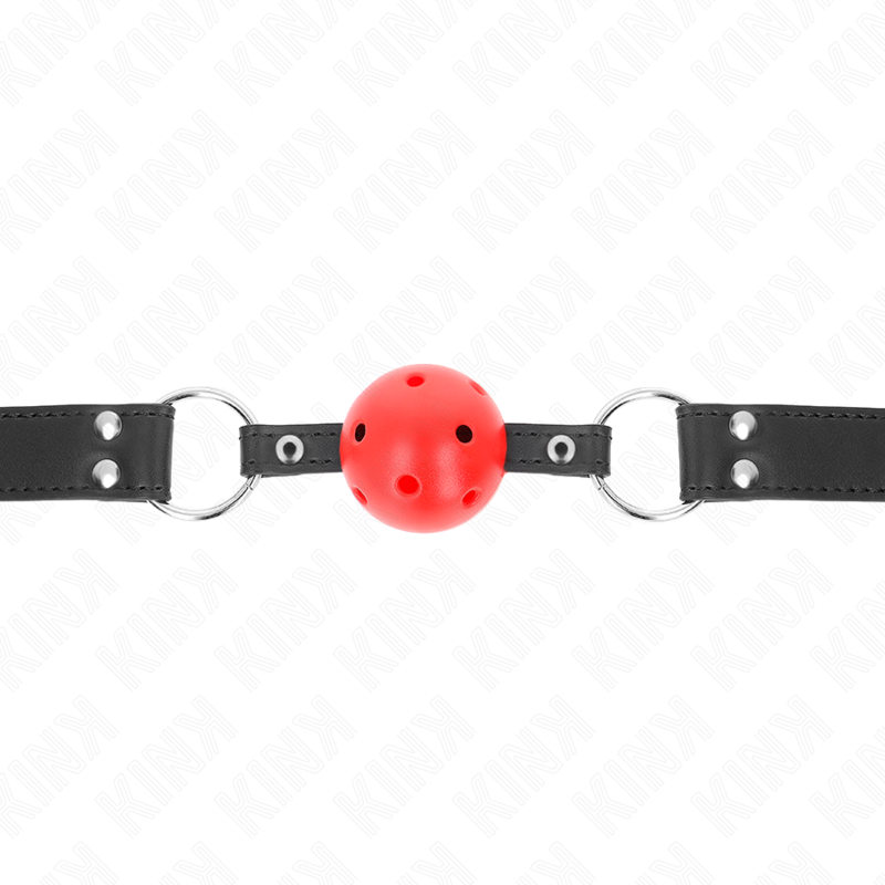 KINK - BÂTON RESPIRANT 4 CM AVEC DOUBLE RIVET CUIR 62,5 x 2,5 CM RÉGLABLE 42-58 CM - 7eme ciel