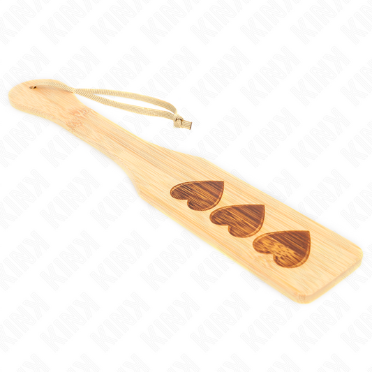 KINK - PALETTE EN BAMBOU DESIGN COEUR 32 X 5,5 CM - 7eme ciel