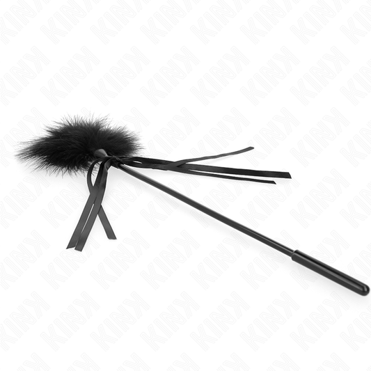 KINK - PLUMES CHACOUILLÉES AVEC NŒUD 35 CM - 7eme ciel