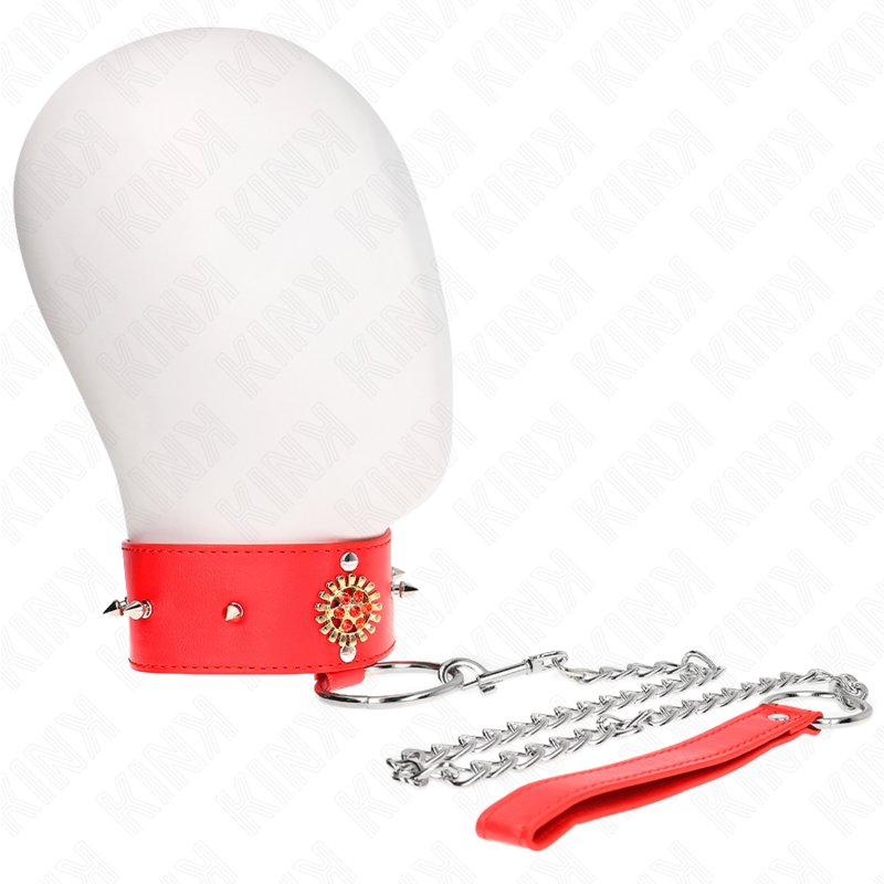 KINK - COLLIER DIAMANTS ROUGES AVEC CEINTURE 65 CM AJDUSTABLE 35-51 CM X 7 CM - 7eme ciel