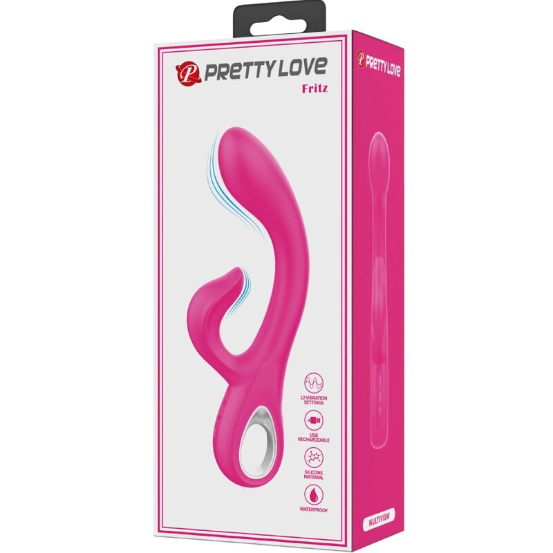 PRETTY LOVE - VIBRATEUR FRITZ RABBIT 12 VIBRATIONS ROSE - 7eme ciel