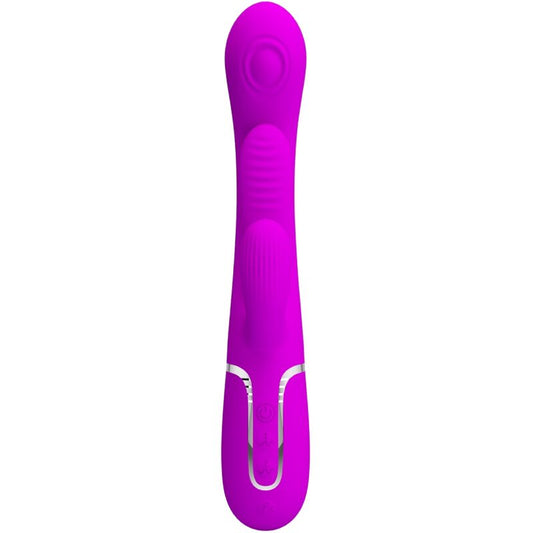 PRETTY LOVE - SHANIA TRIPLE RABBIT VIBRATEUR MULTIFONCTION ROSE - 7eme ciel