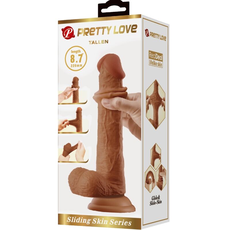 PRETTY LOVE - GRAND GODE RÉALISTE 22 CM MARRON - 7eme ciel
