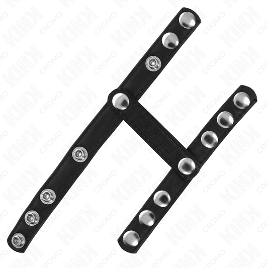 KINK - ANNEAU PÉNIS AVEC 3 SANGLES RÉGLABLES POUR DIVISEURS DE COUILLES - 7eme ciel