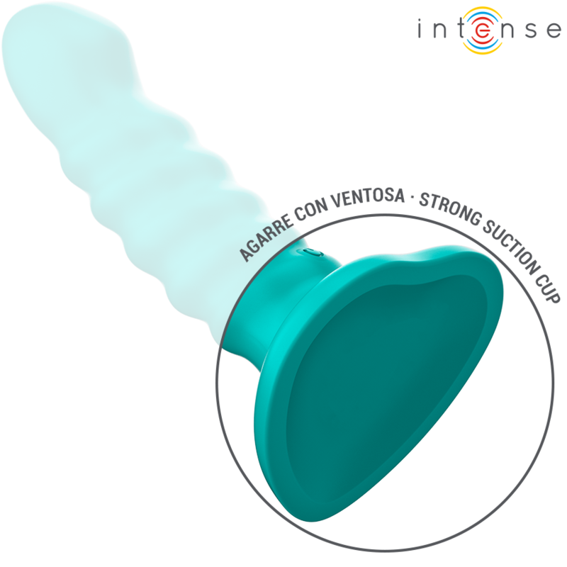 INTENSE - BUFFY VIBRATEUR TAILLE S DESIGN SPIRALE 10 VIBRATIONS TÉLÉCOMMANDE BLEUE - 7eme ciel