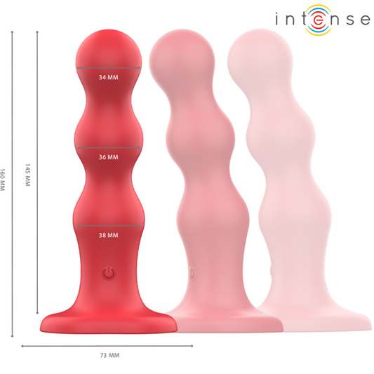INTENSE - CODY VIBRATEUR AVEC VENTOUSE TÉLÉCOMMANDE ROUGE - 7eme ciel