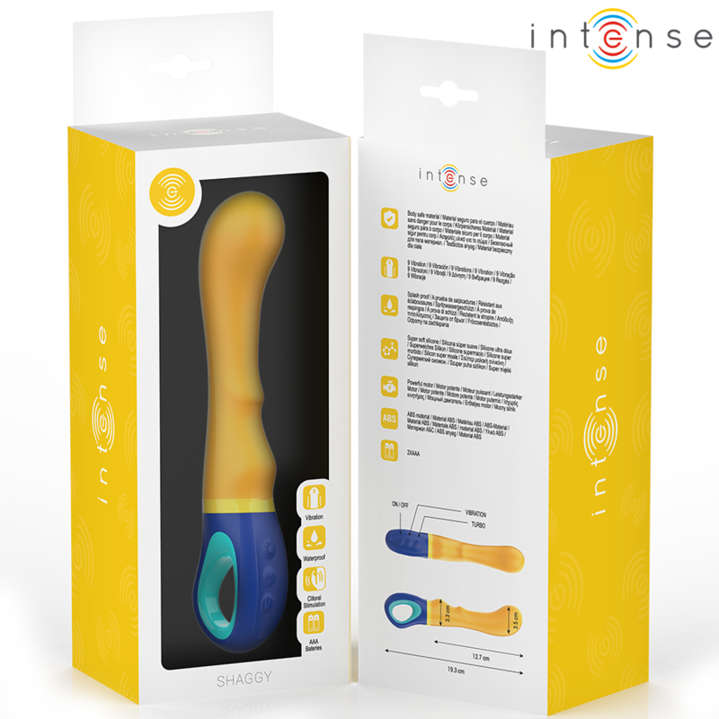 INTENSE - VIBRATEUR POINT G JAUNE SHAGGY - 7eme ciel