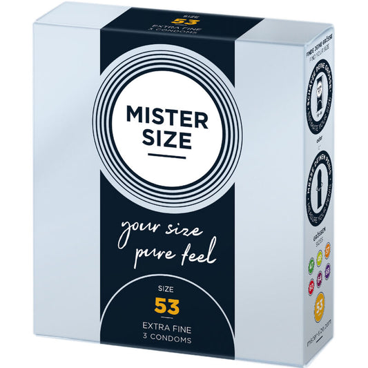 MISTER SIZE - PRÉSERVATIF TAILLE M 53 MM (3 UNITÉS) - 7eme ciel