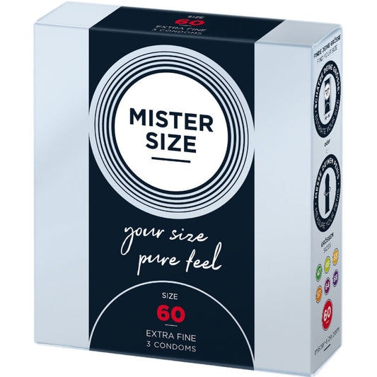 MISTER SIZE - PRÉSERVATIF TAILLE XL 60 MM (3 UNITÉS) - 7eme ciel