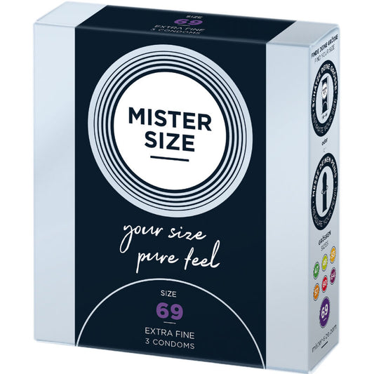 MISTER SIZE - PRÉSERVATIFS TAILLE XXXL 69 MM (3 UNITÉS) - 7eme ciel