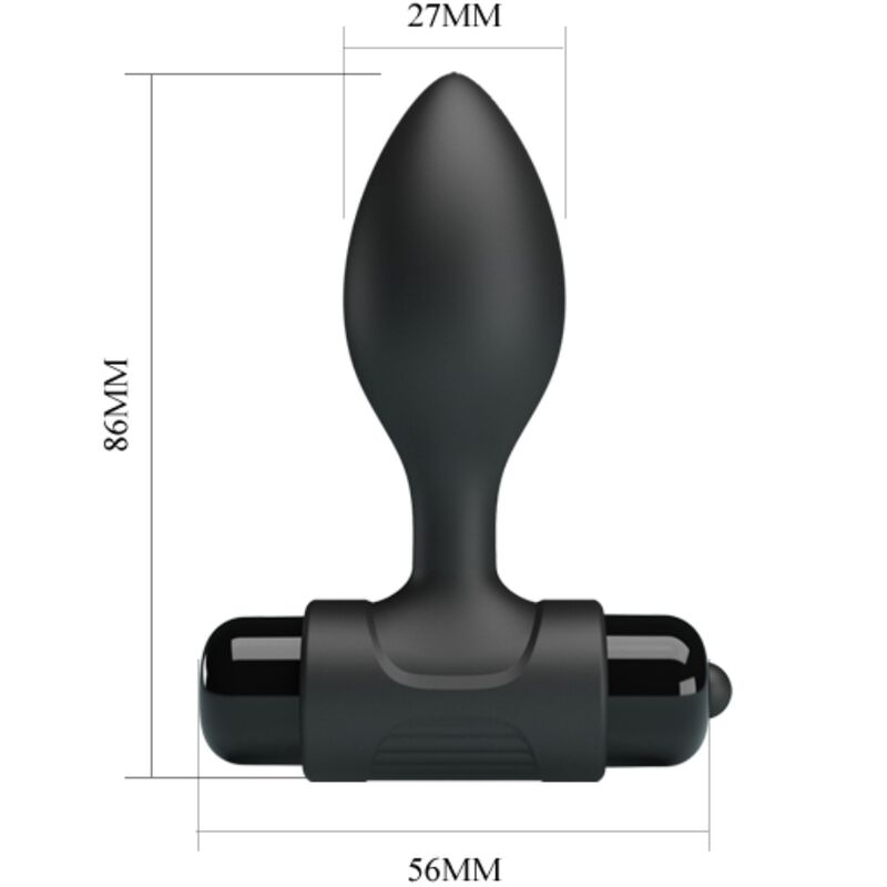 PRETTY LOVE - VIBRA BUTT 10 VIBRATIONS PLUG ANAL NOIR - 7eme ciel