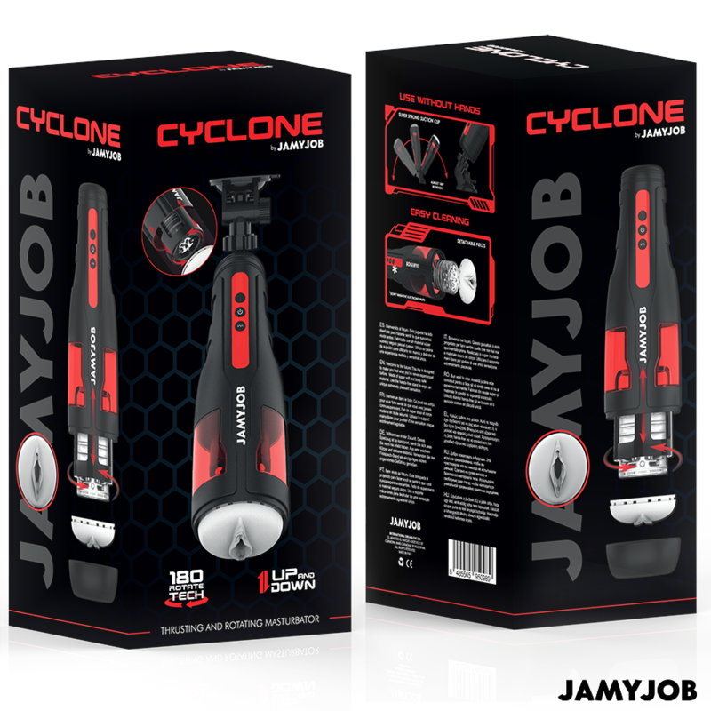JAMYJOB - MASTURBATEUR VAGIN AUTOMATIQUE CYCLONE 10 MODES DE ROTATION ET DE POUSSÉE - 7eme ciel