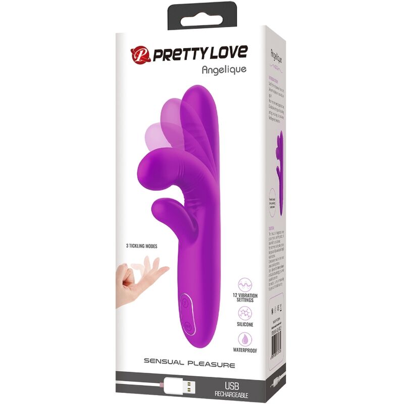 PRETTY LOVE - VIBRATEUR MULTIFONCTION ANGELIQUE + STIMULATEUR DE CLITORIS VIOLET - 7eme ciel