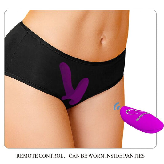PRETTY LOVE - MASSEUR & VIBRATEUR 12 VIBRATIONS TÉLÉCOMMANDE VIOLET - 7eme ciel