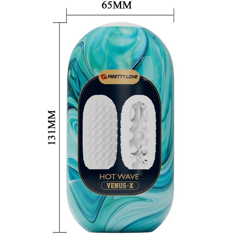 PRETTY LOVE - MASTURBATEUR POUR HOMME EN SILICONE HOT WAVE BLANC - 7eme ciel