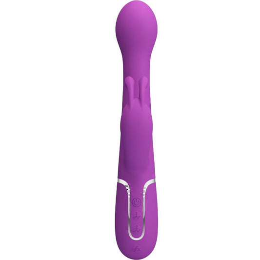 PRETTY LOVE - VIBRATEUR LAPIN MULTIFONCTION 3 EN 1 DEJON VIOLET - 7eme ciel