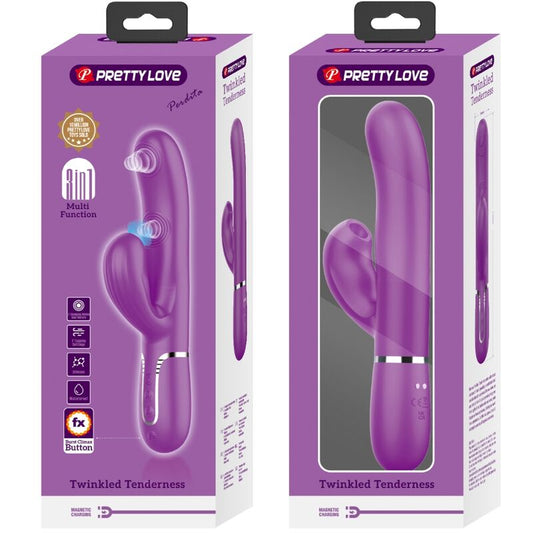 PRETTY LOVE - VIBRATEUR LAPIN MULTIFONCTION 3 EN 1 PERLITA VIOLET - 7eme ciel