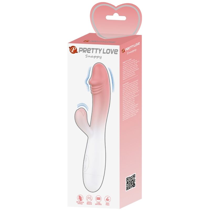 PRETTY LOVE - VIBRATEUR SNAPPY RABBIT 30 VIBRATIONS ROSE - 7eme ciel
