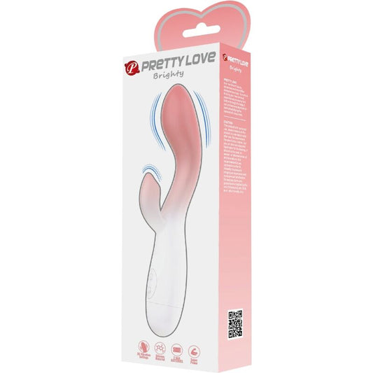 PRETTY LOVE - VIBRATEUR POINT G LUMINEUX + STIMULATEUR DE CLITORIS 30 VIBRATIONS ROSE - 7eme ciel