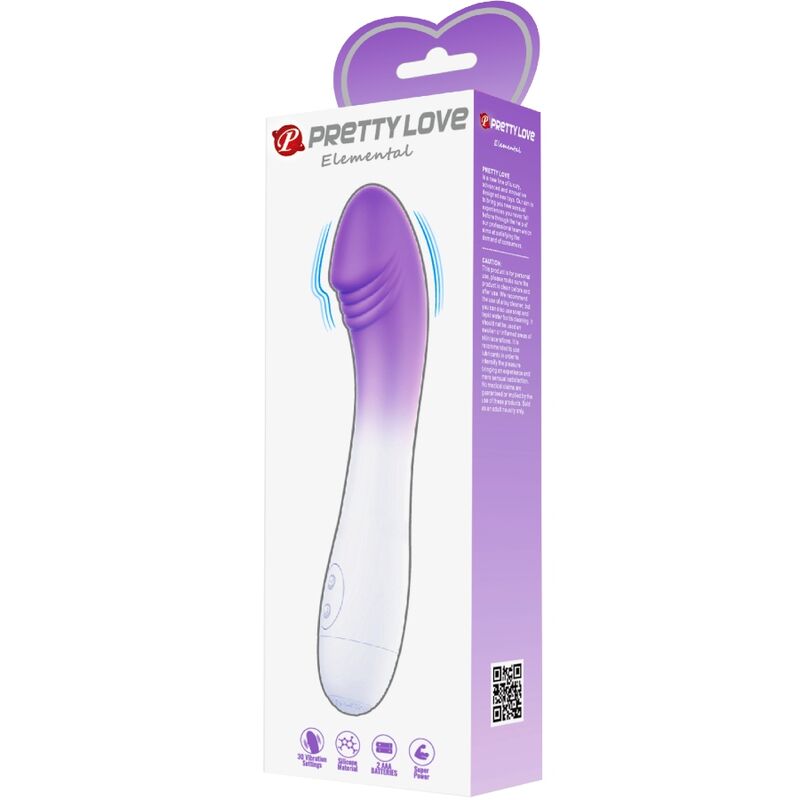 PRETTY LOVE - VIBRATEUR ELEMENTAL POINT G 30 VIBRATIONS VIOLET - 7eme ciel