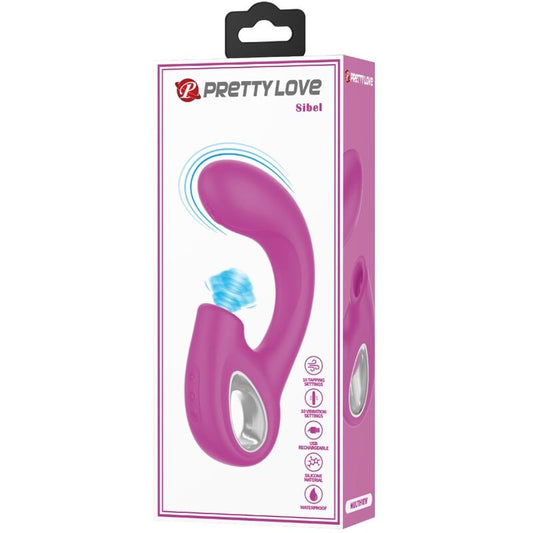 PRETTY LOVE - SIBEL VIBRATEUR POINT G + STIMULATEUR CLITORIS SIBEL 10 VIBRATIONS VIOLET - 7eme ciel