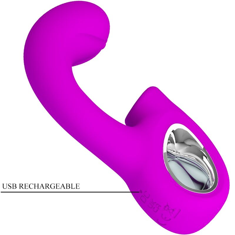 PRETTY LOVE - SIBEL VIBRATEUR POINT G + STIMULATEUR CLITORIS SIBEL 10 VIBRATIONS VIOLET - 7eme ciel