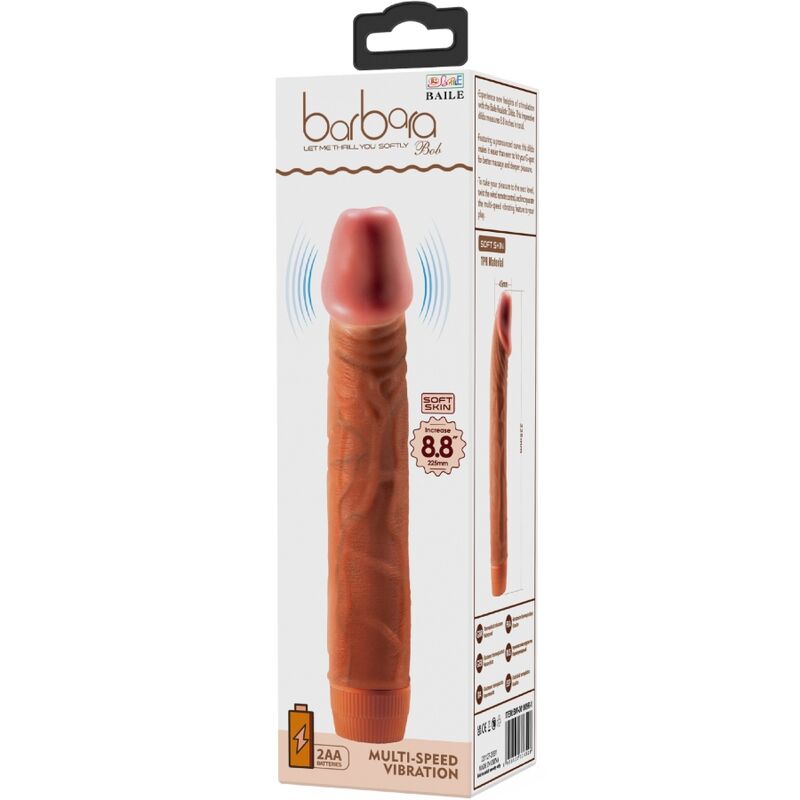 BAILE - VIBRATEUR RÉALISTE BOB 22,5 CM MULÂTRE - 7eme ciel