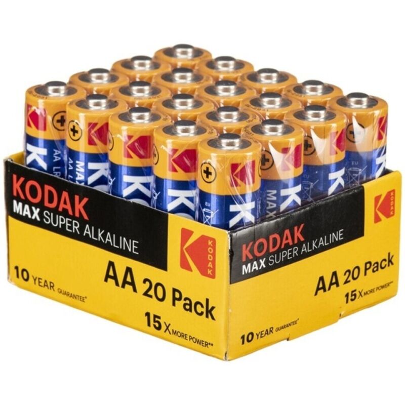 KODAK - PACK DE 20 PILES ALCALINES MAX AA LR6
