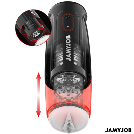 JAMYJOB - MASTURBATEUR VAGIN AUTOMATIQUE STORM 10 MODES DE ROTATION ET DE POUSSÉE - 7eme ciel