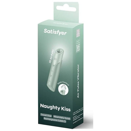 SATISFYER - STIMULATEUR DE CLITORIS NAUGHTY KISS WAVE AIGUE-MARINE - 7eme ciel