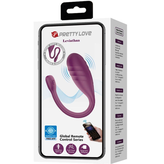 PRETTY LOVE - VIBRATEUR CONTRÔLÉ PAR APPLICATION LEVIATHAN VIOLET - 7eme ciel