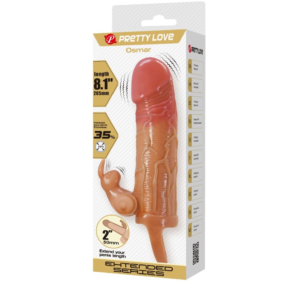 PRETTY LOVE - OSMAR MANCHON PÉNIS + STIMULATEUR DE CLITORIS VIBRANT - 7eme ciel